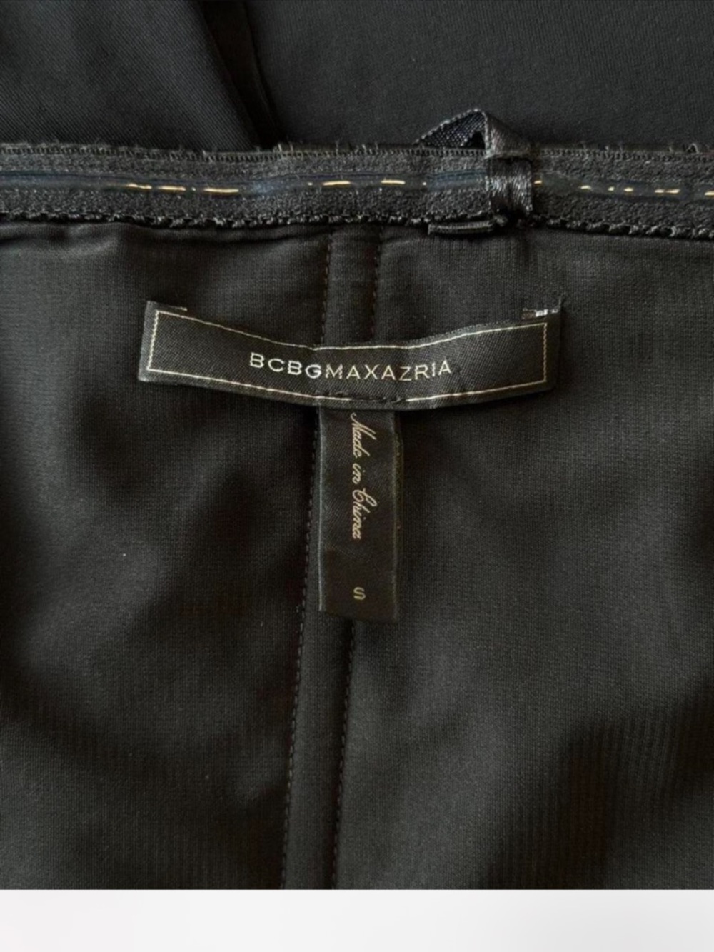 BCBGMAXAZRIA Pleated Strapless Gown | Corset Bodice | Black Maxi | Size S - Picture 7 of 7